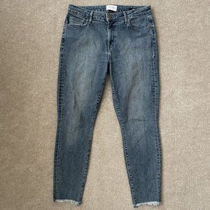 Parker Smith Jeans Womens 30 Skinny Ankle Crop Stretch Raw Hem Denim Pants